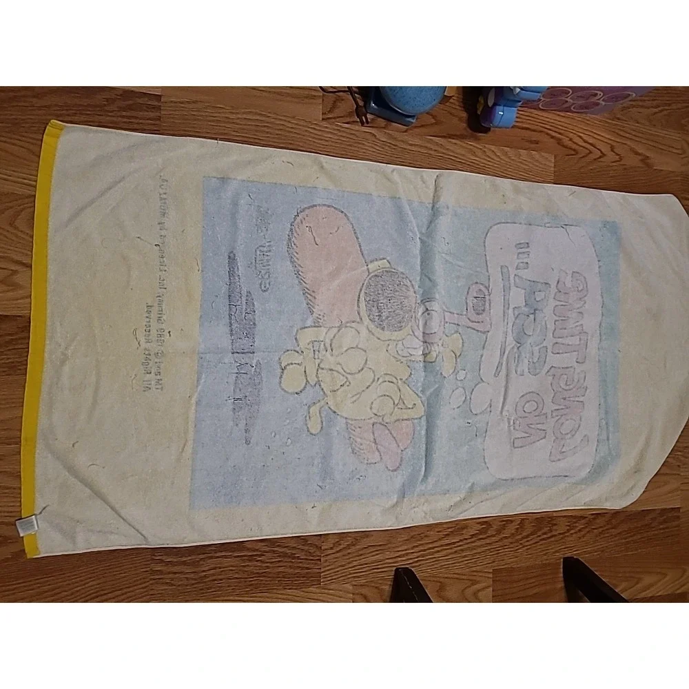 Rare Vintage Grimmy by Mike Peter's‎ 1989 Beach Towel MGM Long Time No Sea